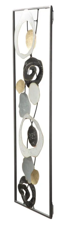 Abstract Metallic Geometric Wall decor in Frame