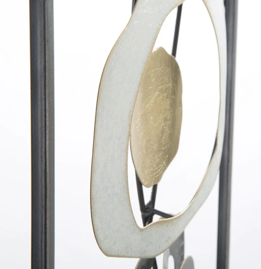 Abstract Metallic Geometric Wall decor in Frame