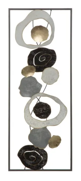 Abstract Metallic Geometric Wall decor in Frame