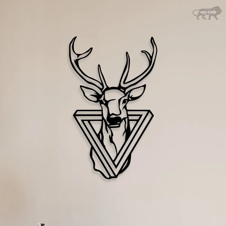 Beautiful Deer Face Metal Wall Art