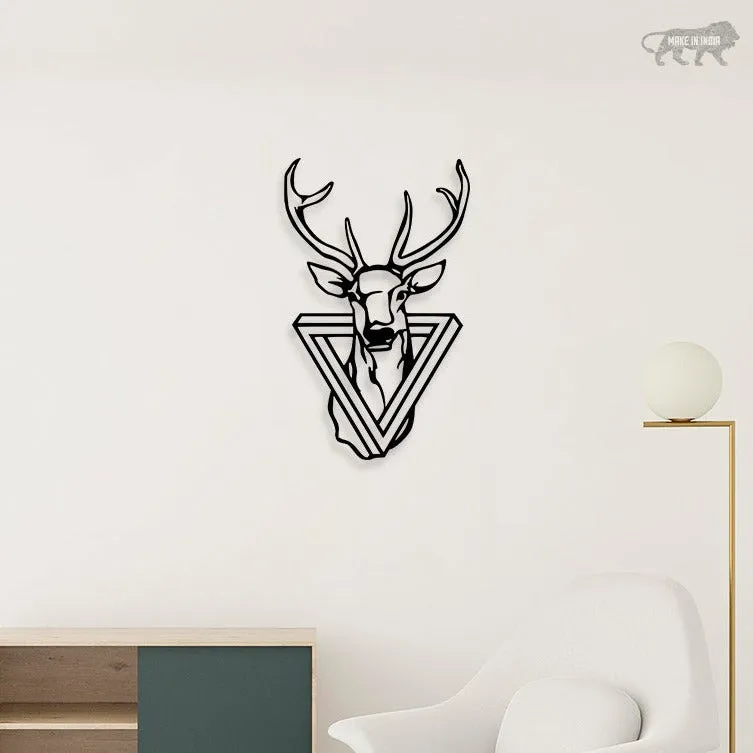 Beautiful Deer Face Metal Wall Art