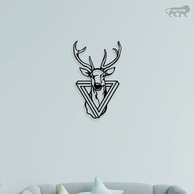 Beautiful Deer Face Metal Wall Art