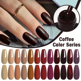 Brown Earth Coffee Color Series Gel Nail Polish Collection