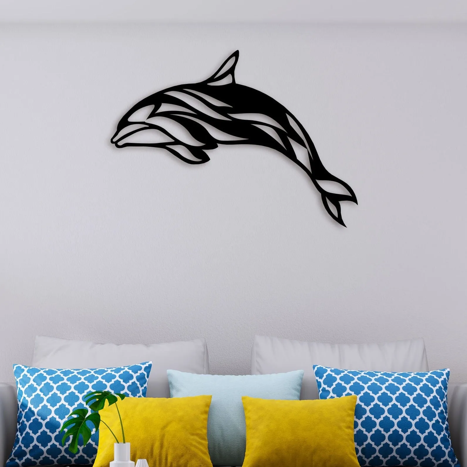 Dolphin Fish Metal Wall Art
