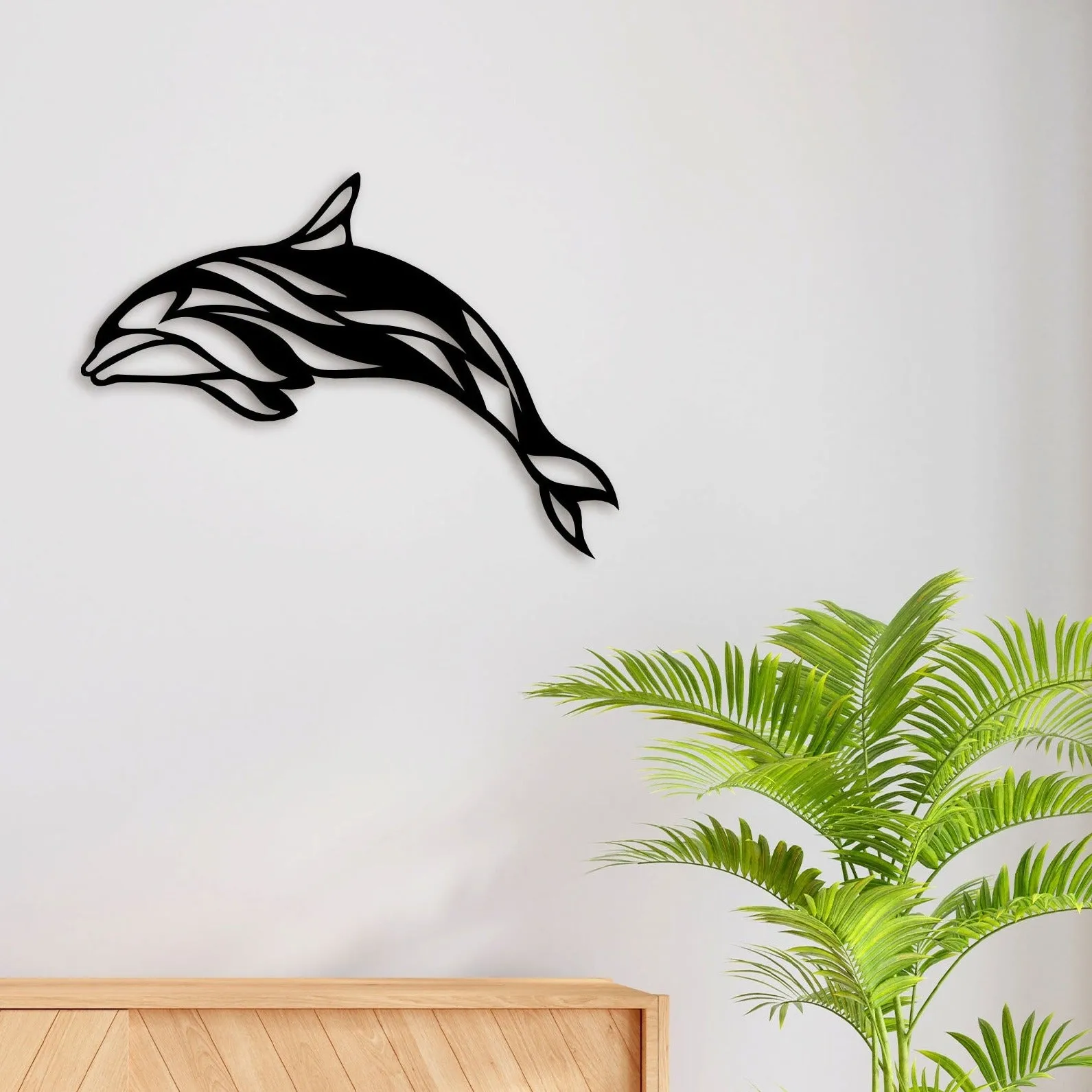 Dolphin Fish Metal Wall Art
