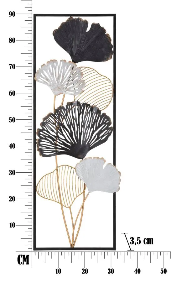 Framed Metal Leaf Wall Decoration (Large)