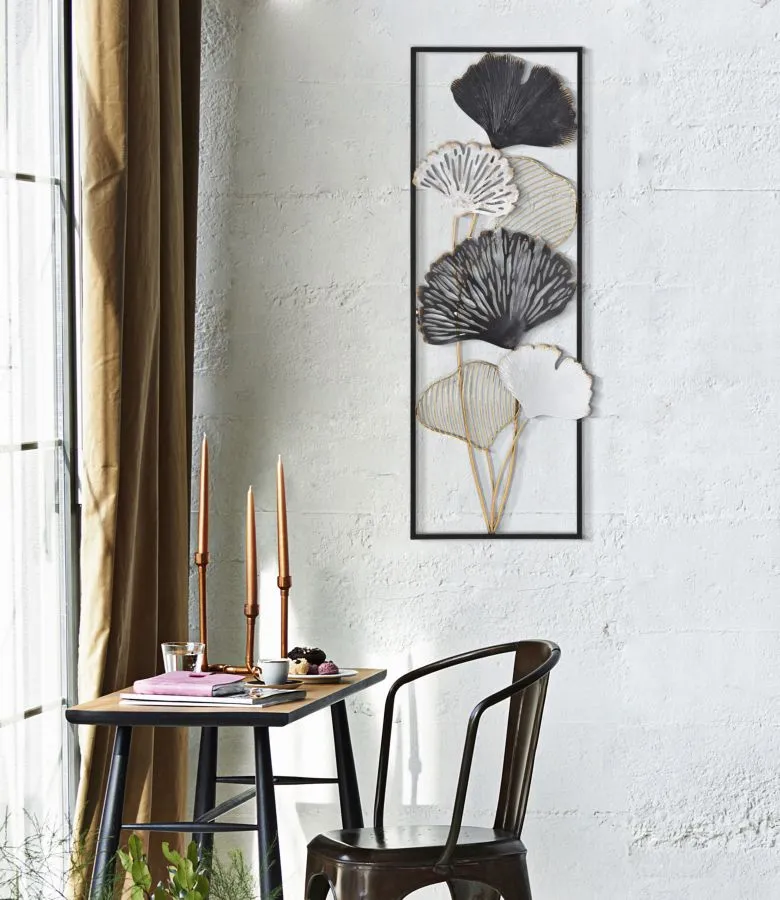 Framed Metal Leaf Wall Decoration (Large)