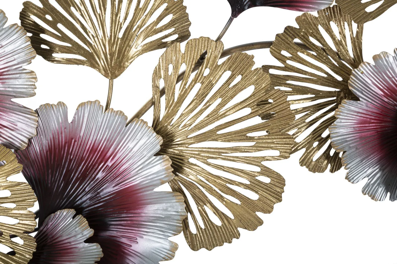 Golden & Red & Silver Flower Wall Decor
