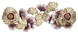 Golden & Red & Silver Flower Wall Decor