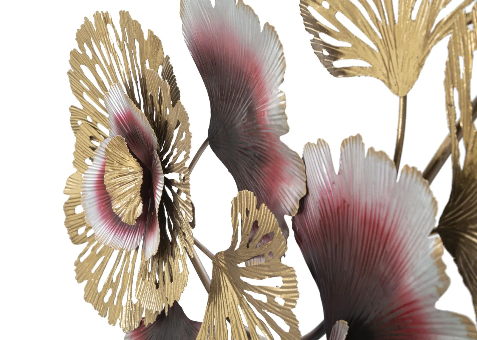 Golden & Red & Silver Flower Wall Decor