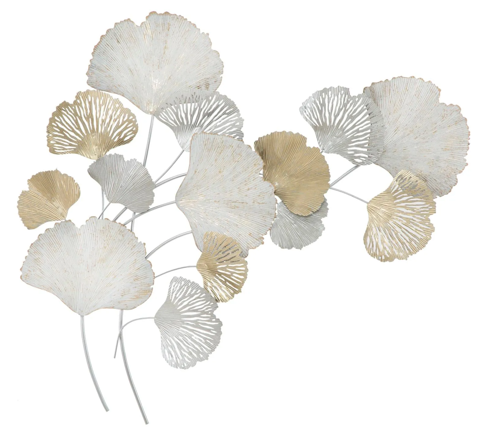 Golden & white Leaves Wall Decor