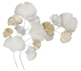 Golden & white Leaves Wall Decor