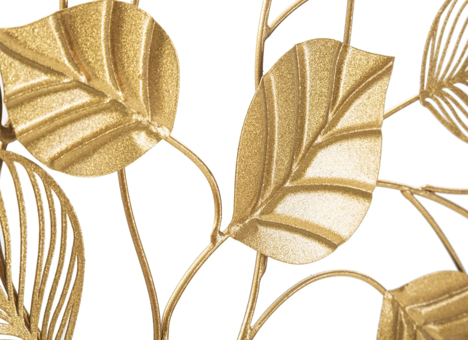 Golden Tree with Leaves Wall Decor