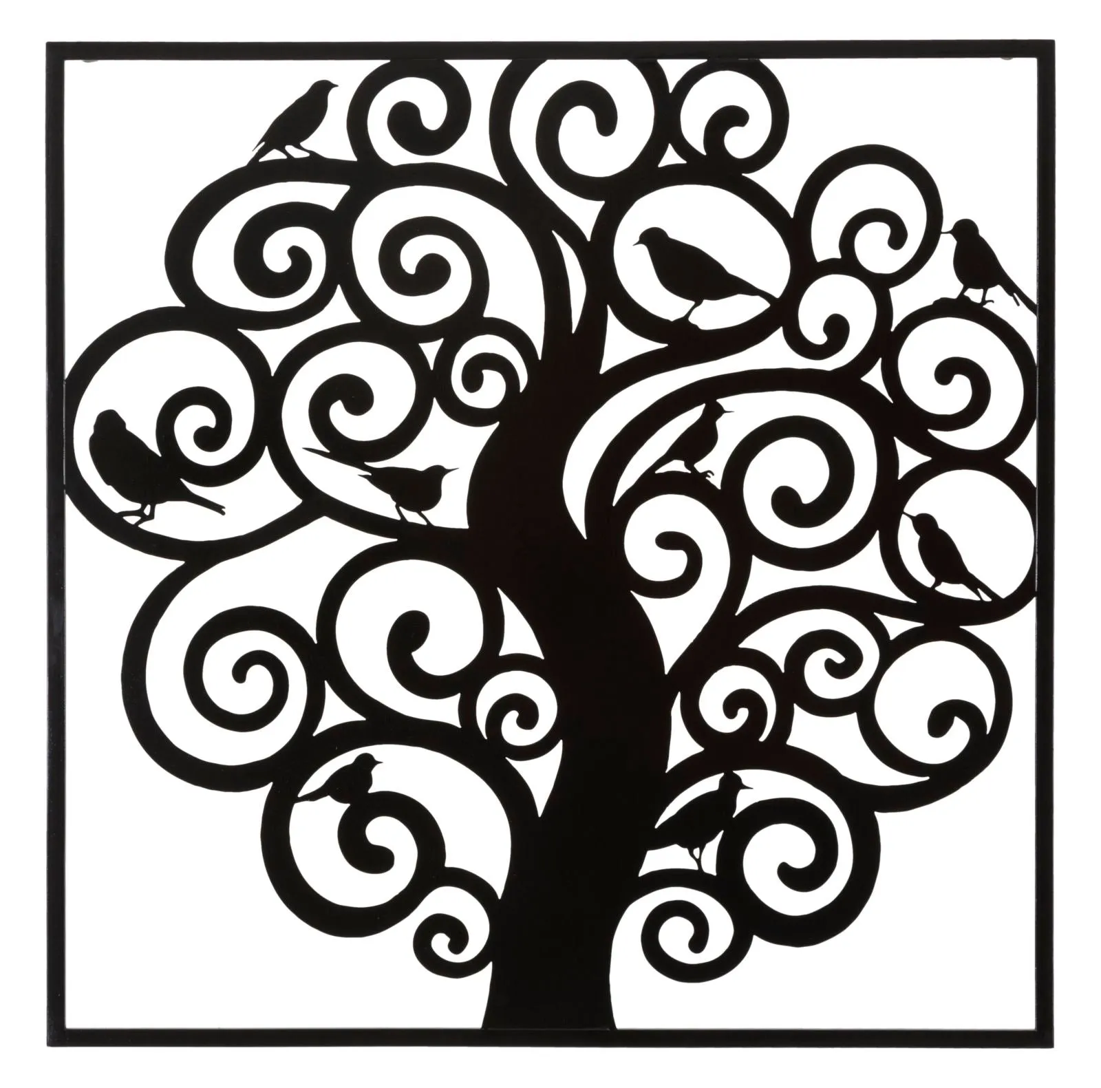 Metal Black Tree Wall Decor