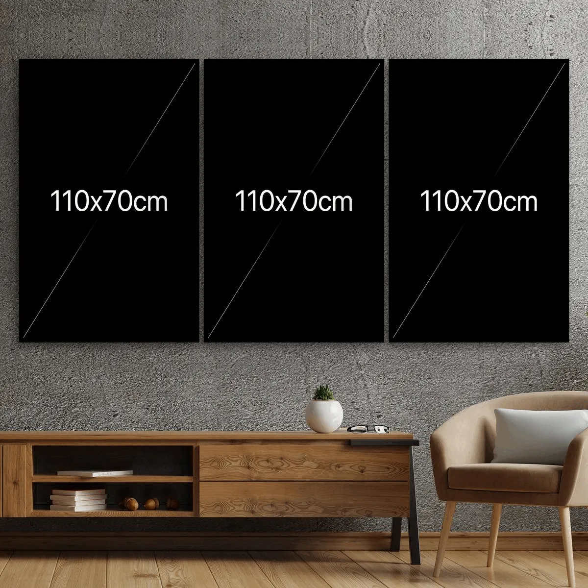 ."Bauhaus Rainbow Duo". Contemporary Gallery Collection Glass Wall Art